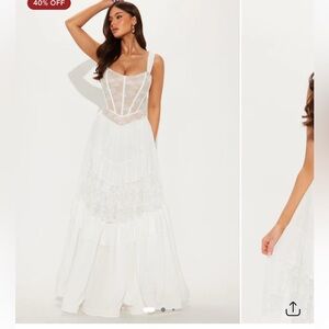 Elegant White Chiffon Gown